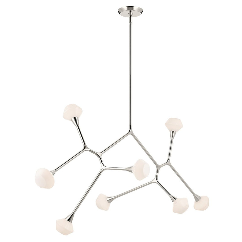 Cassius 8-Light 61.25" Chandelier in Polished Nickel