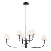 Eadie 6-Light 41" Chandelier in Black
