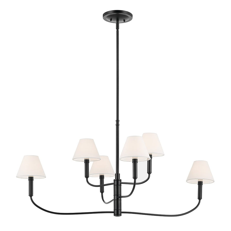 Eadie 6-Light 41" Chandelier in Black