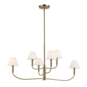 Eadie 6-Light 41" Chandelier in Champagne Bronze