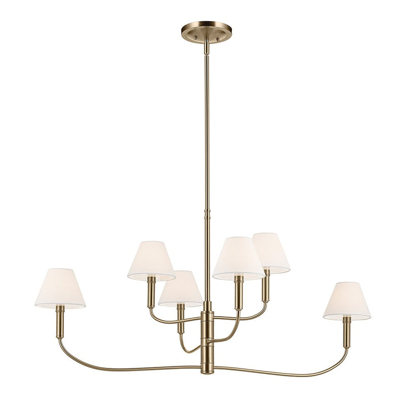Eadie 6-Light 41" Chandelier in Champagne Bronze