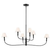 Eadie 6-Light 51.5" Chandelier in Black