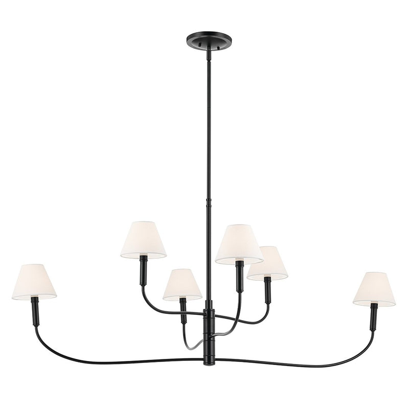 Eadie 6-Light 51.5" Chandelier in Black