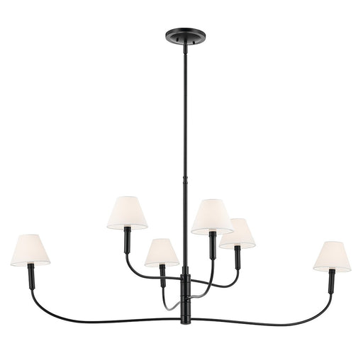 Eadie 6-Light 51.5" Chandelier in Black