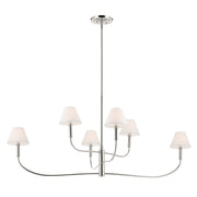 Eadie 6-Light 51.5" Chandelier in Polished Nickel