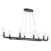 Harpin 8-Light Linear Chandelier in Black