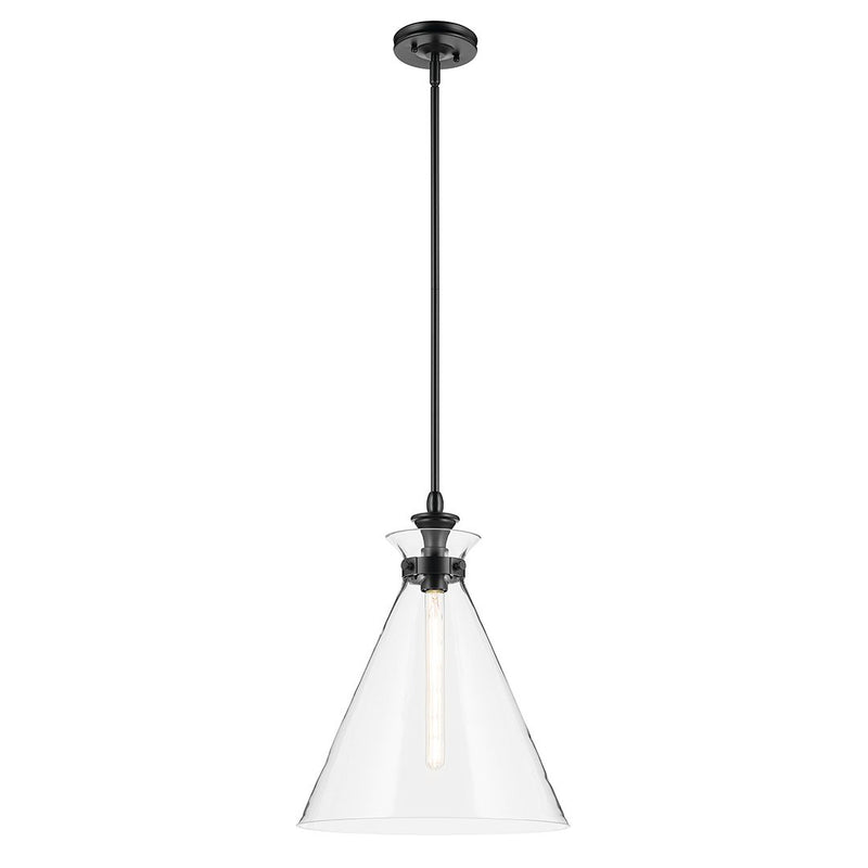 Laria Large Cone Pendant in Black