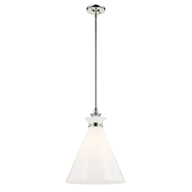 Laria Large Cone Pendant in Polished Nickel