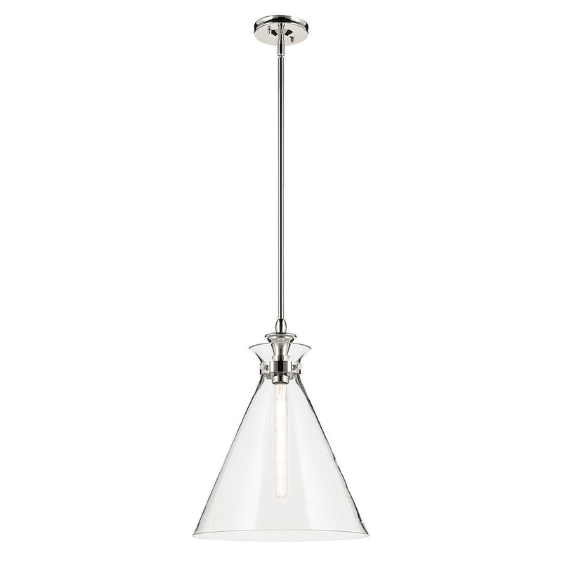 Laria Large Cone Pendant in Polished Nickel