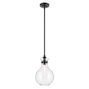 Laria Teardrop Mini Pendant in Black