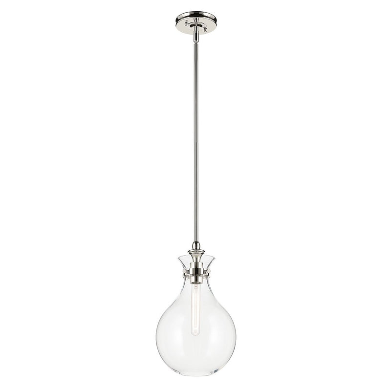 Laria Teardrop Mini Pendant in Polished Nickel