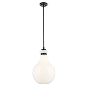 Laria Large Teardrop Pendant in Black