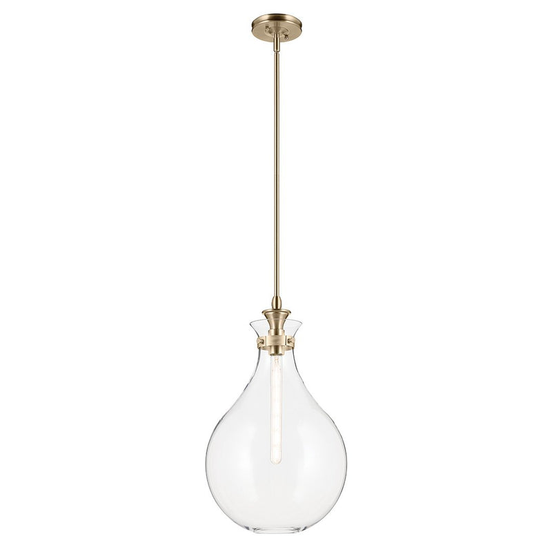 Laria Large Teardrop Pendant in Champagne Bronze