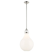 Laria Large Teardrop Pendant in Polished Nickel