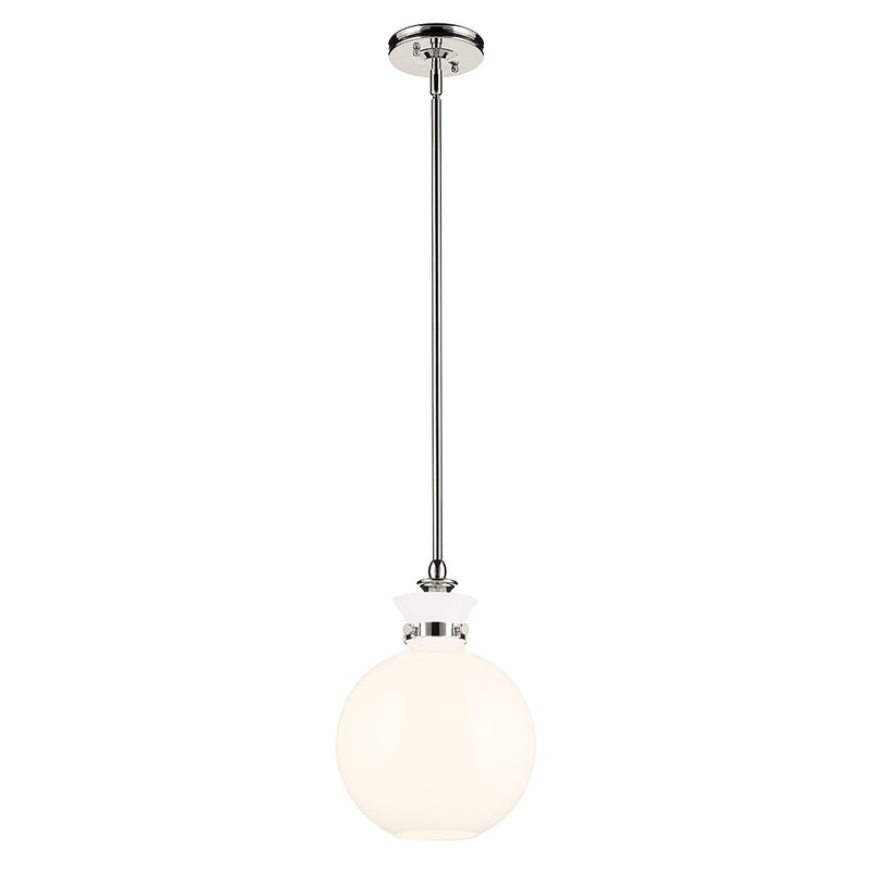 Laria Small Globe Pendant in Polished Nickel