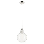 Laria Small Globe Pendant in Polished Nickel