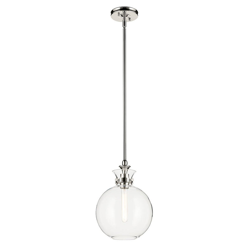 Laria Small Globe Pendant in Polished Nickel