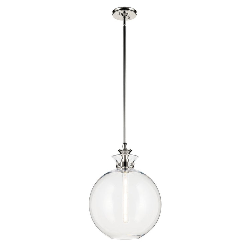 Laria Large Globe Pendant in Polished Nickel
