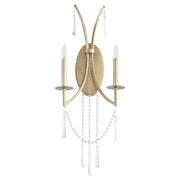 Malin 2 Light Wall Mount in Antique Silver