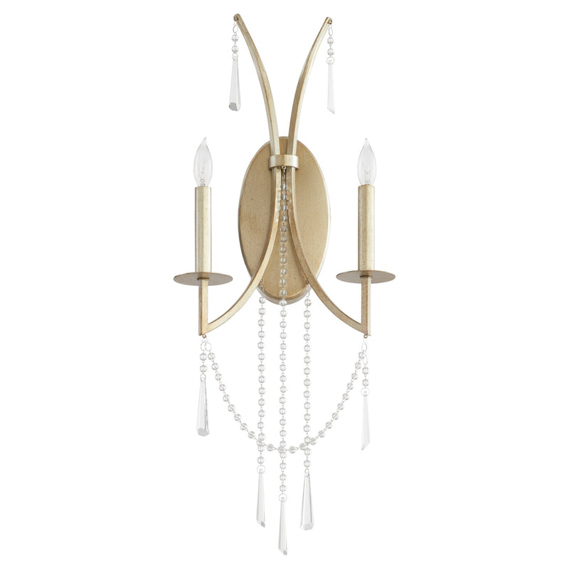 Malin 2 Light Wall Mount in Antique Silver