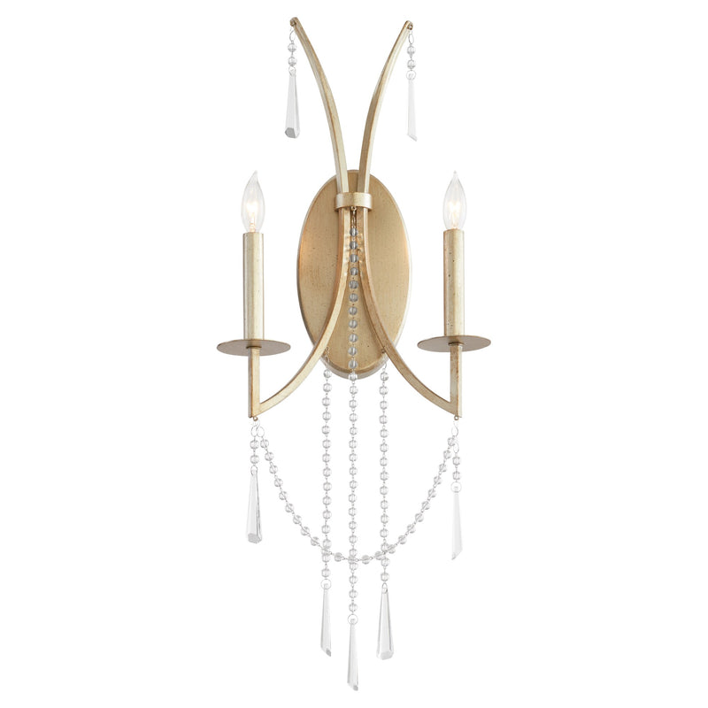 Malin 2 Light Wall Mount in Antique Silver