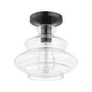 Everett Semi-Flush Mount in Shiny Black Finish
