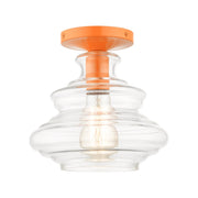 Everett Semi-Flush Mount in Shiny Orange