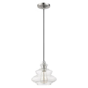 Everett Pendant in Brushed Nickel with Chrome Finish Accents