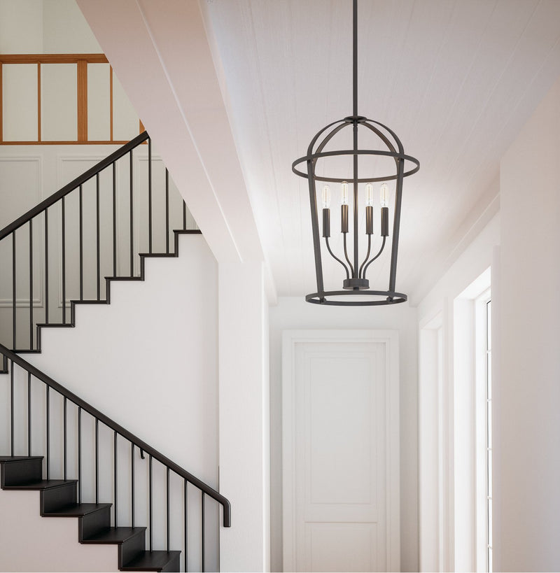 Greyson 4-Light Chandelier in Matte Black