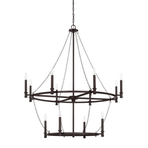 Lancaster 12-Light Chandelier in Black Iron