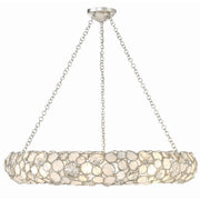 Palla 8 Light 32" Chandelier in Antique Silver