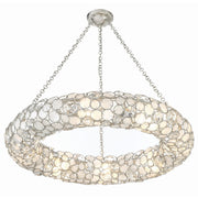 Palla 8 Light 32" Chandelier in Antique Silver