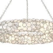 Palla 8 Light 32" Chandelier in Antique Silver