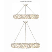 Palla 8 Light 32" Chandelier in Antique Silver