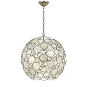Palla 6 Light 22" Chandelier in Antique Silver