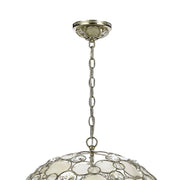 Palla 6 Light 22" Chandelier in Antique Silver