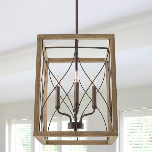 Tybee 4-Light Chandelier in Nordic Grey