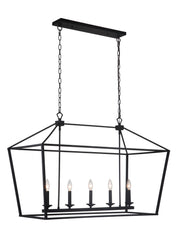 Flynt 5 Light 40" Island in Flat Black