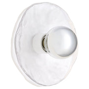 Del Rey 1 Light Wall Sconce in Brushed Brass / Studio White