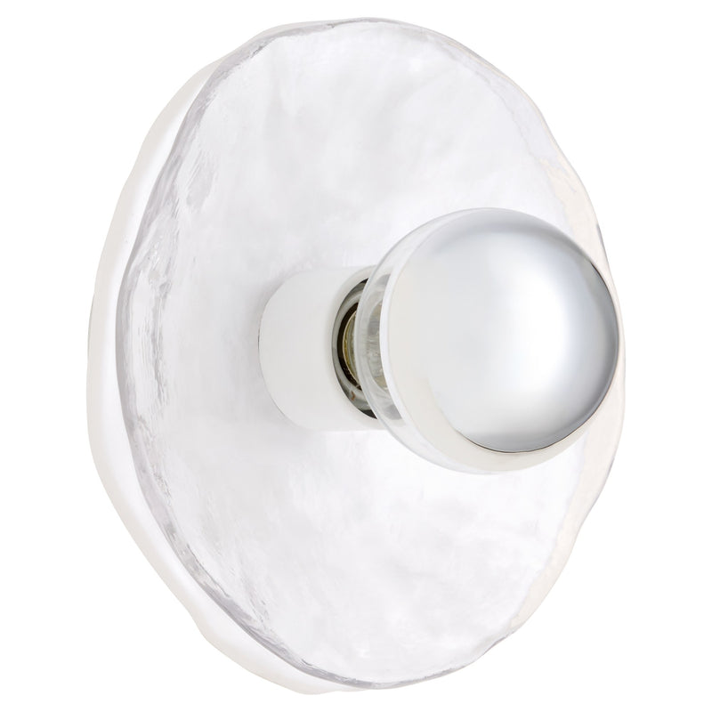 Del Rey 1 Light Wall Sconce in Brushed Brass / Studio White
