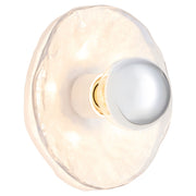 Del Rey 1 Light Wall Sconce in Brushed Brass / Studio White