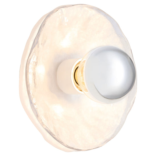 Del Rey 1 Light Wall Sconce in Brushed Brass / Studio White