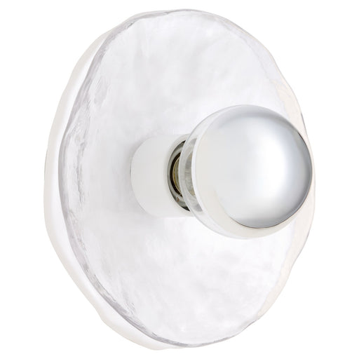 Del Rey 1 Light Wall Sconce in Brushed Brass / Studio White