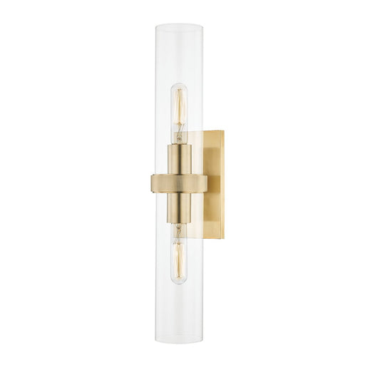 Briggs 2-Light Wall Sconce in Aged Brass