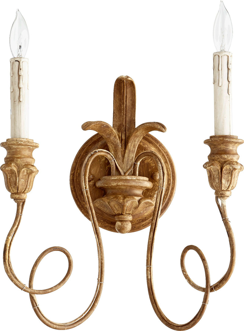 Salento 12" 2 Light Wall Sconce in French Umber