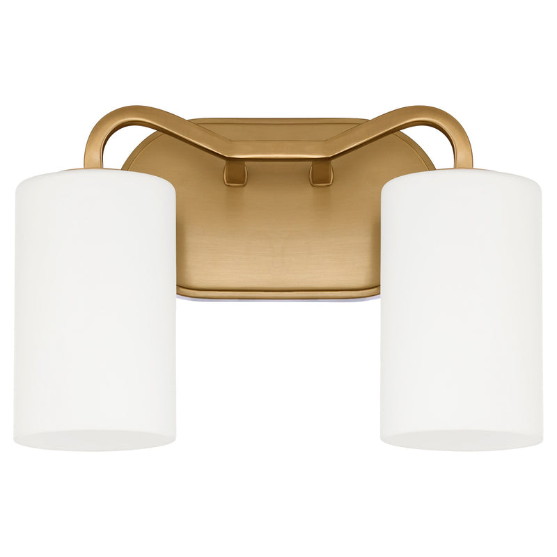 Rutherford 2 Light Vanity in Brushed Brass