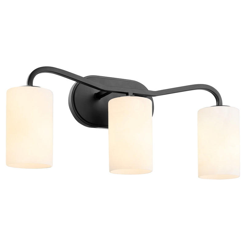 Rutherford 3 Light Vanity in Matte Black