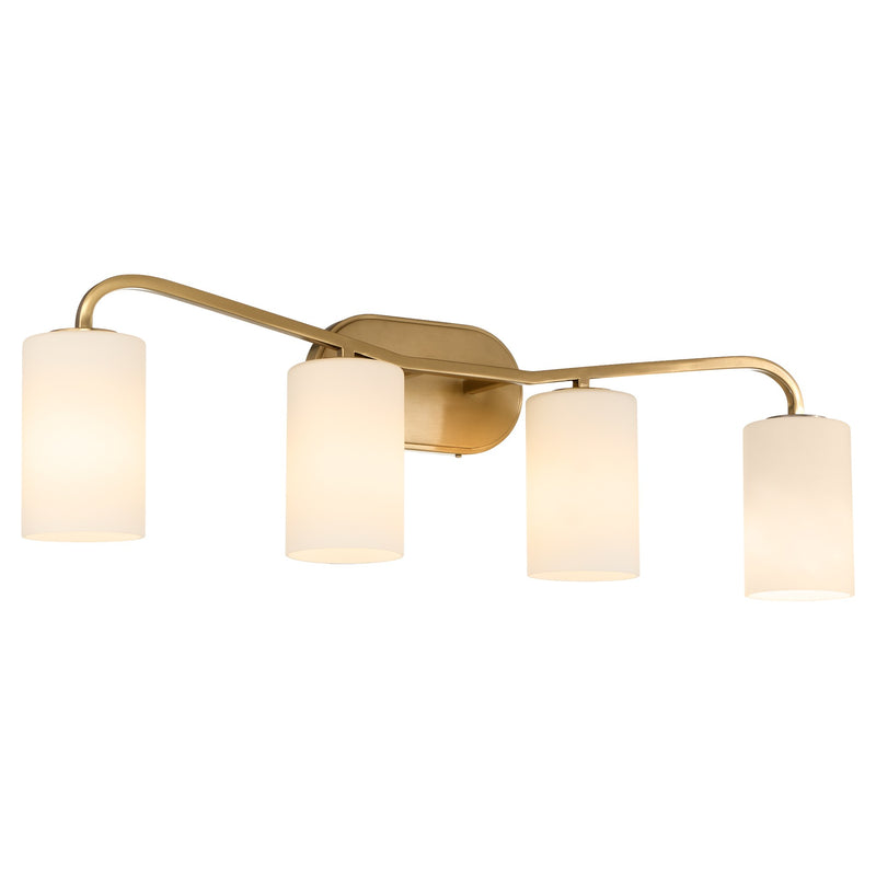 Rutherford 4 Light Vanity in Brushed Brass