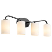 Rutherford 4 Light Vanity in Matte Black