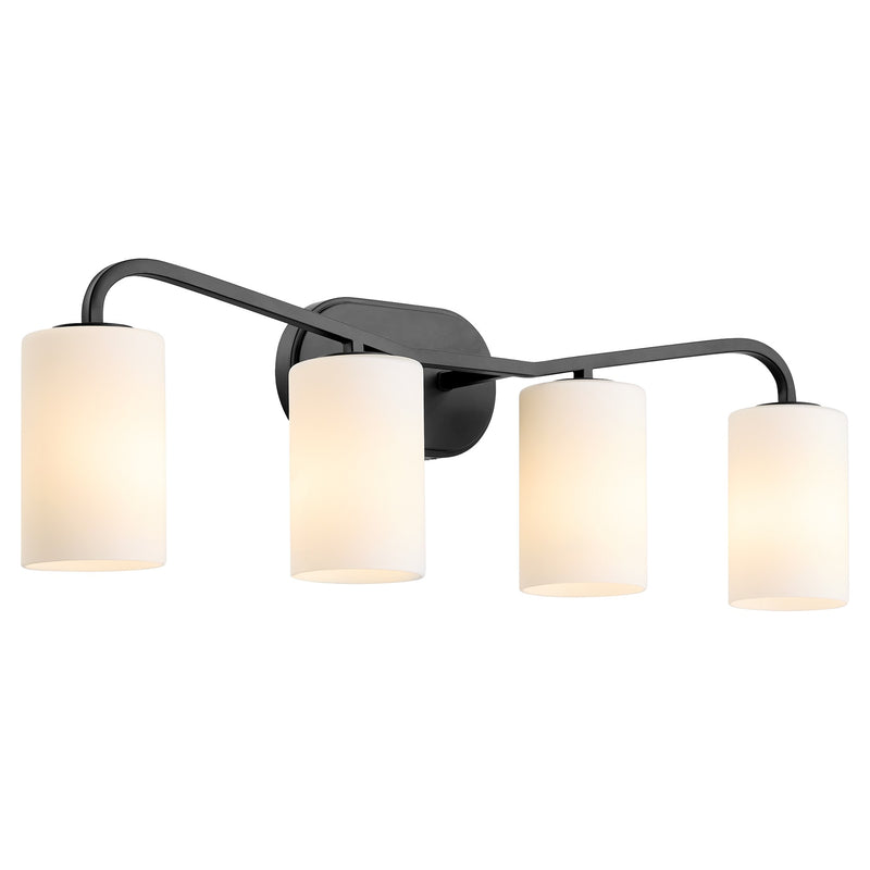 Rutherford 4 Light Vanity in Matte Black
